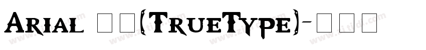 Arial 粗体(TrueType)字体转换